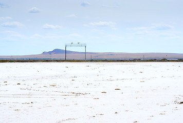 Image showing salty lake Baskunchak,Russia