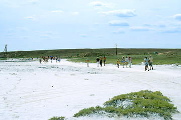 Image showing salty lake Baskunchak,Russia