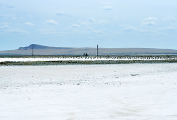 Image showing salty lake Baskunchak,Russia