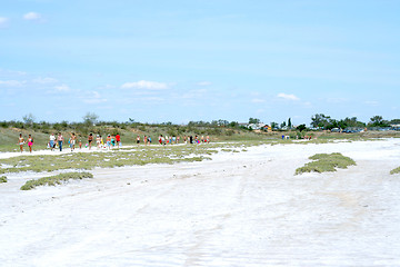 Image showing salty lake Baskunchak,Russia