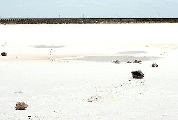 Image showing salty lake Baskunchak,Russia