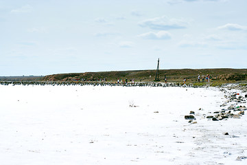 Image showing salty lake Baskunchak,Russia