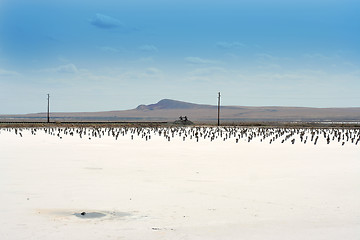 Image showing salty lake Baskunchak,Russia