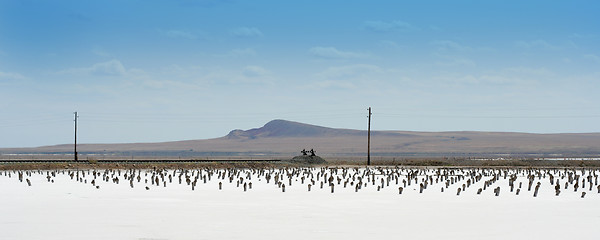 Image showing salty lake Baskunchak,Russia