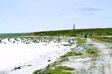 Image showing salty lake Baskunchak,Russia