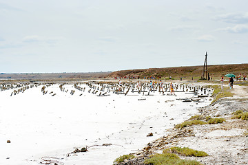 Image showing salty lake Baskunchak,Russia
