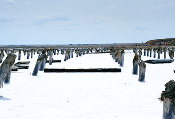 Image showing salty lake Baskunchak,Russia