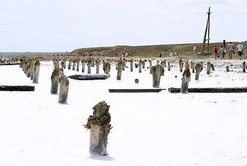 Image showing salty lake Baskunchak,Russia