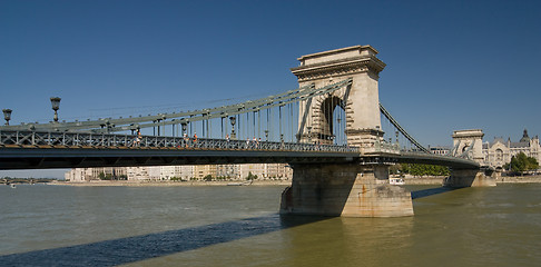 Image showing chain bridge in Budapest