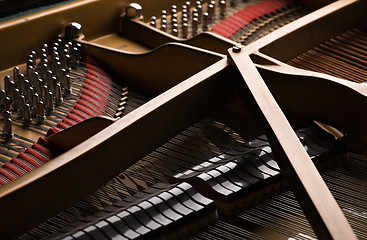 Image showing Into a piano