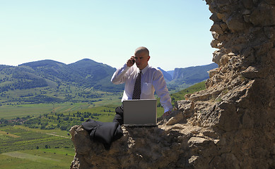 Image showing Businessman outdoors