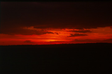 Image showing panoramic sunset