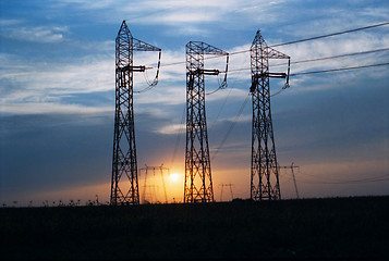 Image showing electric sunset