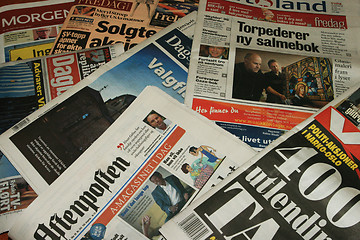 Image showing Norwegian newspapers