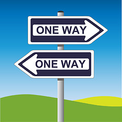 Image showing One Way Sign