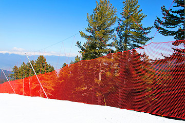 Image showing Ski fence