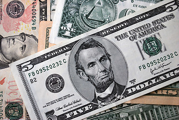 Image showing Five Dollars USA
