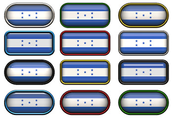 Image showing twelve buttons of the Flag of Honduras