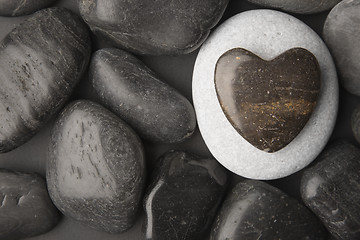 Image showing Heart Shaped Pebble 