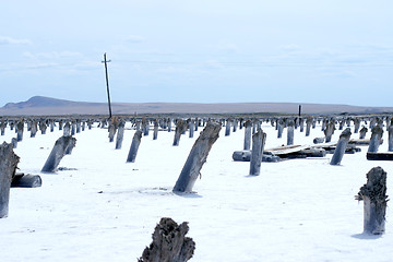 Image showing salty lake Baskunchak,Russia