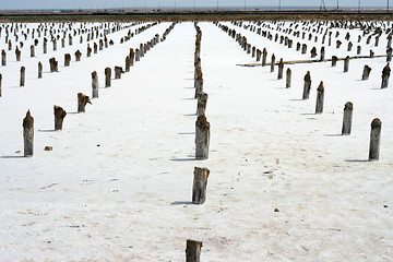 Image showing salty lake Baskunchak,Russia