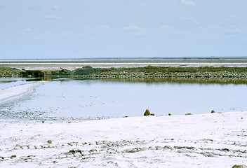 Image showing salty lake Baskunchak,Russia