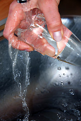 Image showing washing glass