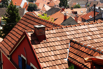 Image showing Tiled roof cityscape