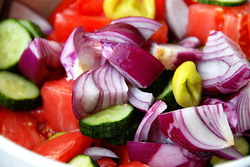 Image showing Various cut vegetables