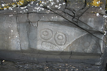 Image showing Petroglyph Rock at Wrangell Alaska