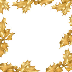 Image showing Golden Holly Leaf Border