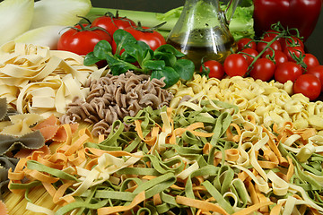 Image showing Papardelle and tortellini