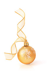 Image showing Golden Christmas Bauble