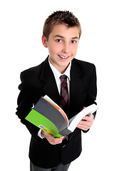 Image showing Student with text book smiling