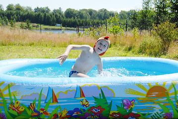 Image showing Boy in swimming pool.