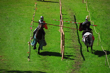 Image showing knights on horses