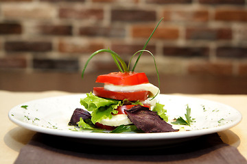Image showing Caprese on plate