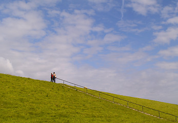 Image showing couple on the dike