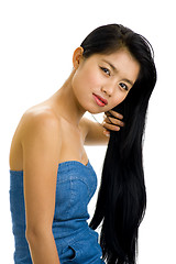 Image showing beautiful woman with long hair