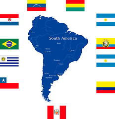 Image showing Map of south america