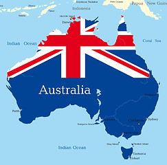 Image showing map of australian continent