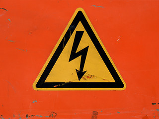 Image showing Danger of death Electric shock