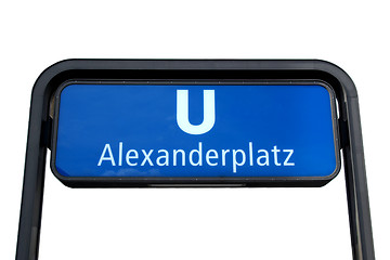 Image showing U-bahn sign