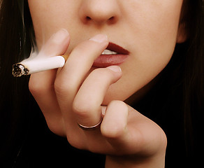 Image showing The Smoking woman