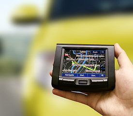 Image showing Gps in a man hand.