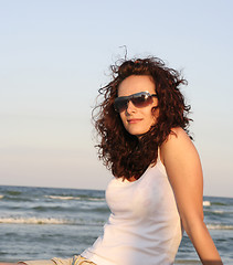 Image showing Girl on the beach