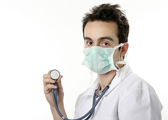 Image showing Doctor with stethoscope