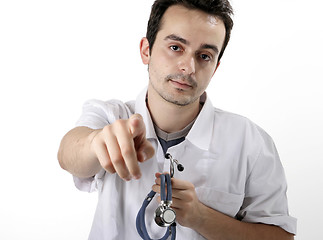 Image showing Doctor with stethoscope