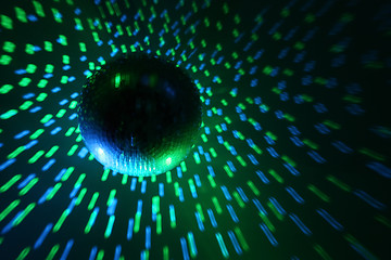 Image showing disco ball blue - green