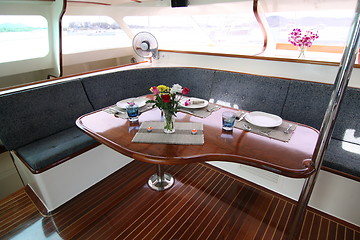 Image showing Boat interior.